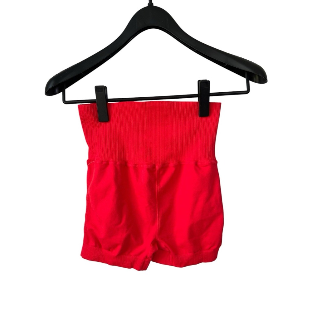 Free People Movement Good Karma Running Shorts Size XS/Small Cherry Tomato NWT - Picture 3 of 8